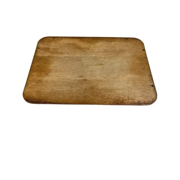 Vintage MCM Hand painted Japanese Cardinals Wood & Metal Tray - Picture 3 of 4